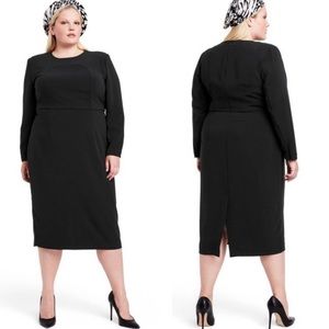 Women's Plus Size Strong Shoulder Midi Dress
Sergio Hudson x Target Black 3X